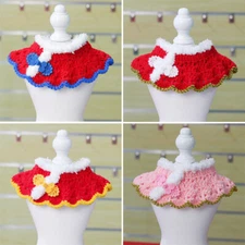 Dog Bandana Collar Pet Supplies Red Knitting Cat Scarf Cute Shawl Accessories