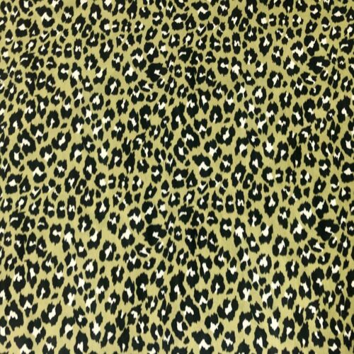 Tessuto tenda cotone stampa animalier leopardato verde e nero - larghezza 280 cm - Foto 8 di 9