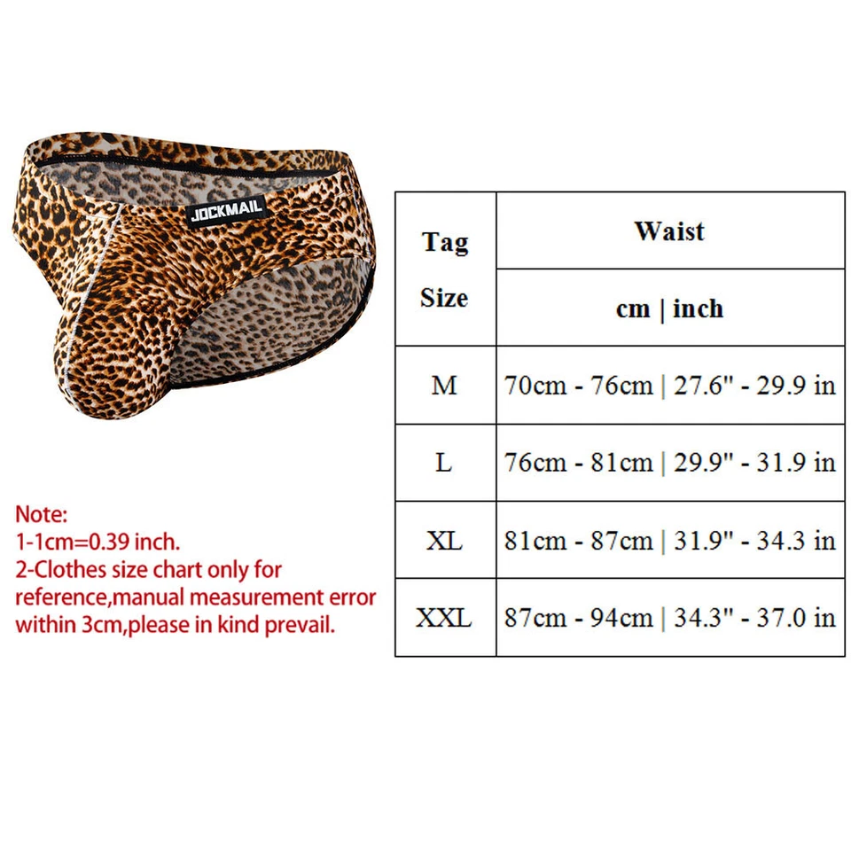 Sexy Tanga Calzoncillos Para Hombre Estampado Leopardo Tanga Bikini Ropa Interior Bolsa Bragas⇓ Foto 4 de 4
