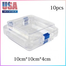 10 Pcs Denture False Teeth Membrane Case Container Hinged Display Box Jewelry