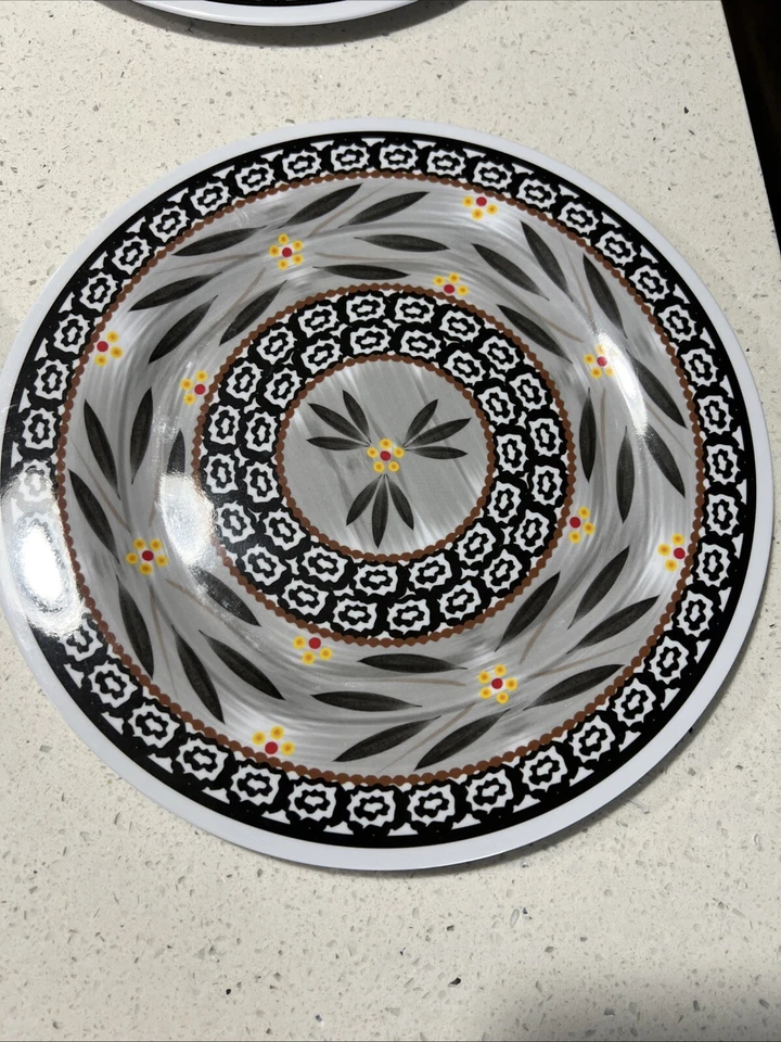 Temp-tations by Tara Juego de 4 Platos de Cena Melamina 10.5" Azul Viejo Mundo Foto 2 de 4