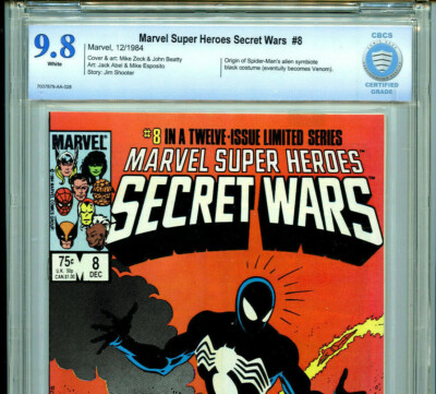 Marvel Super Heroes Secret Wars #8 CBCS 9.8 1st Spider-man Black