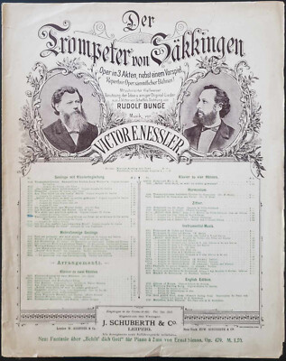 VICTOR E. NESSLER: Der Trompeter von Säkkingen (Wie stolz und stattlich er geht)