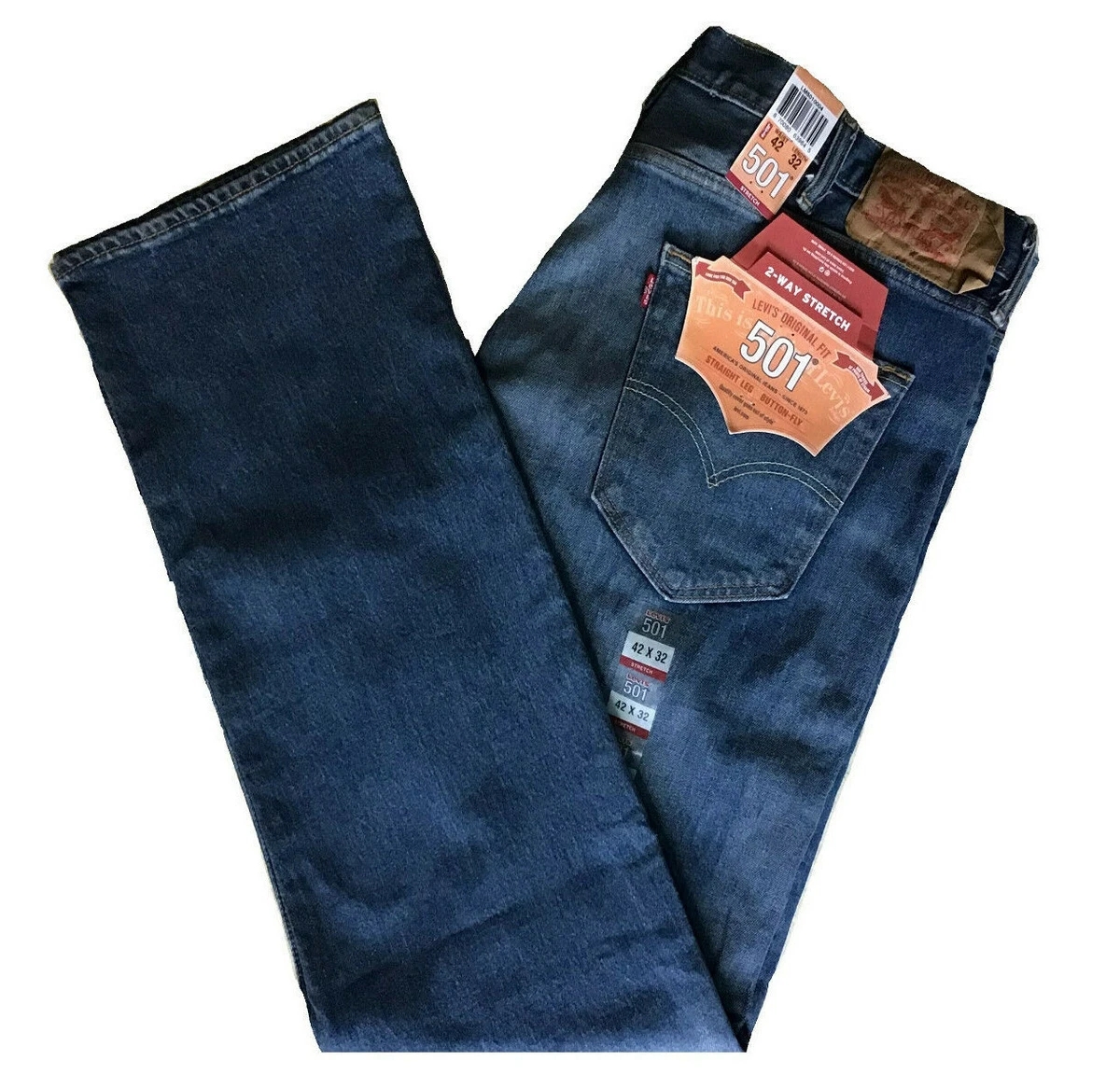 Levis 501 on sale 2 way stretch