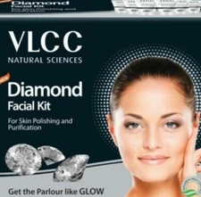 VLCC Diamond Facial Kit, 50g+10ml, All Skin Types,Benefits Cleansing, for women 