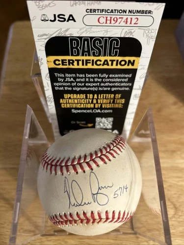 Nolan Ryan Autographed ROA Brown Baseball - w/insc “5714” - JSA COA CH97412