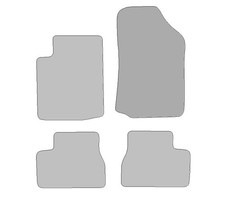 Fußmatten passend für Citroen C3 Typ FC, FN (Baujahr 2002 - 2011), Deluxe grau