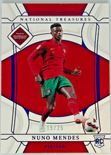 Nuno Mendes - National Treasures FIFA Road to World Cup 2022 Rookie Card 15/25. rookie card picture