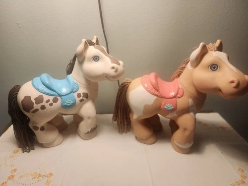 Vtg. 1992 Set Of 2 Cabbage Patch Kids Crimp And Curl Pony Horse Hard plastic