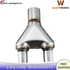 13'' Stainless Steel Y Pipe Adapter Exhaust Pipe 3'' Single/2'' Dual Universal