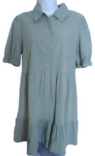 Roylamp Junior's Sage Green Tiered Dress Medium