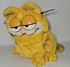 Vintage 1981 Garfield Plush Sitting Orange Fat Cat Stuffed Animal Toy Dakin 6"