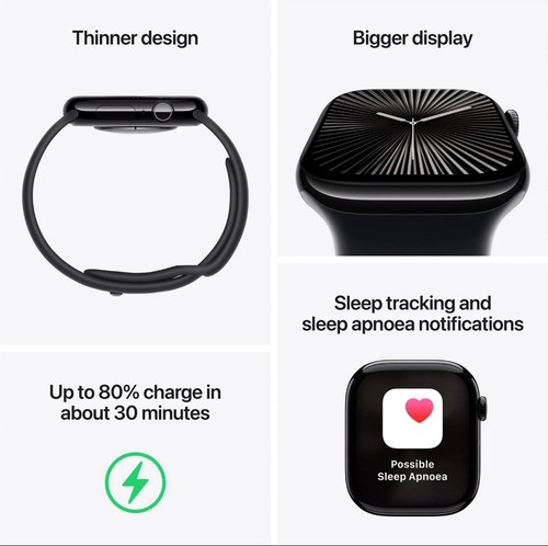 Apple Watch Series 10 Titanium, GPS 42mm Natural Titanium Case/Stone Gray Loop - Zdjęcie 3 z 7