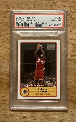 LeBron James 2003-04 Topps Bazooka MINI #223 RC Rookie Graded PSA 8 Cavaliers