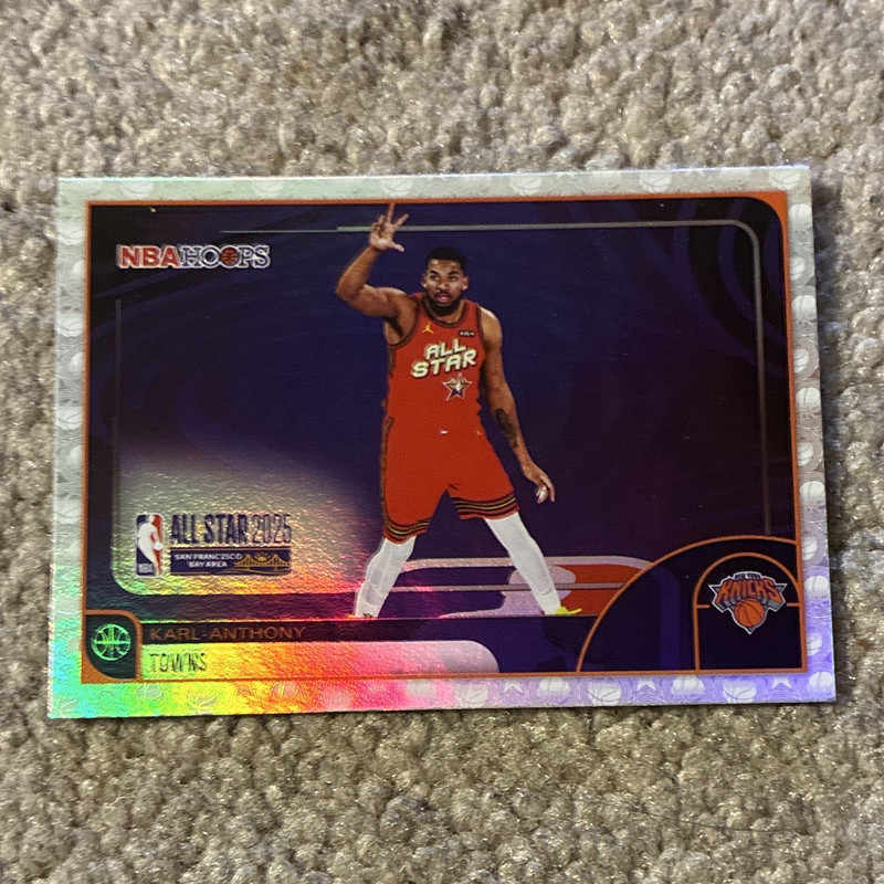 Topps 2024-25 NBA Hoops All-Star 2025 Insert #292 Karl-Anthony Towns Knicks