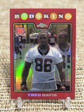 2008 Topps Chrome Fred Davis RED REFRACTOR - TEAM COLOR MATCH - ROOKIE RC /25