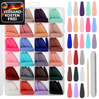 Künstliche Nagelset 576 Stück Press on Nägel in 24 Farben für DIY & Nagelstudio
