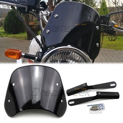 Windshield Windscreen Universal 6.5''-9.45'' Headlight for Honda Yamaha Kawasaki