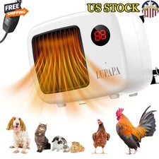 Wall-Mounted Pet House Heater W/ Thermostat Anti-Bite Wires Safe Warm 300W 600W