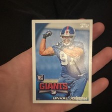 Topps 2010 Linval Joseph #138 New York Giants Rookie NFL Football Card. rookie card picture