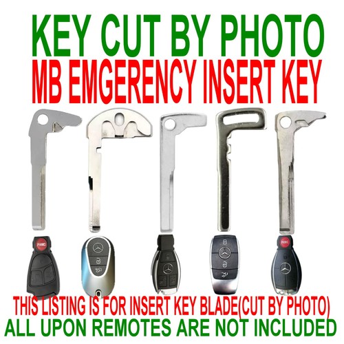 KEY CUT BY PHOTO FOR MERCEDES BENZ SMART INSERT EMGERENCY KEY KEYLESS ...