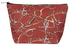 Lila Snaffle Bridle Cosmetic Pouch, Large