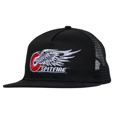 Spitfire Wheels Classic Wing Black Mesh Trucker Snapback Hat