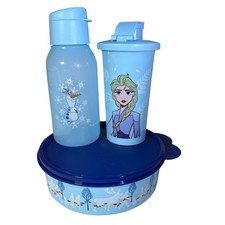 Tupperware Disney Frozen Kids Set Elsa Olaf Water Bottle Tumbler Food Container