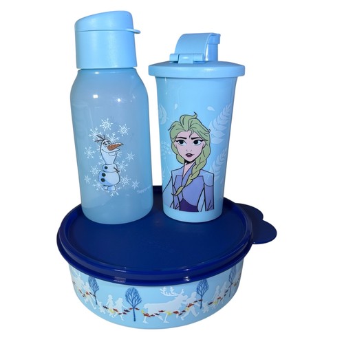 Tupperware Disney Frozen Kids Set Elsa Olaf Water Bottle Tumbler Food Container
