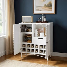 New Home Bar Sideboard Cabinet Wine Rack Storage With Door With Shelf With Rack