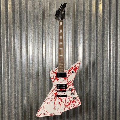 Westcreek Guitars Revenge Explorer Style Scatch Whte Red #0059