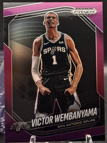 2024-25 Panini Prizm Black Victor Wembanyama #1 Purple #/99 San Antonio Spurs