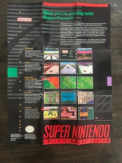 Now You're Playing with Super Power Nintendo SNES Poster Insert 1991