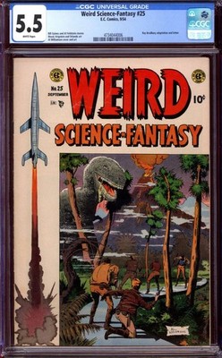 WEIRD SCIENCE-FANTASY #25 CGC 5.5 WHITE PAGES // EC COMICS 1954