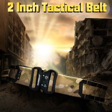 1PC. Tactical 2'' Combat Belt Quick Release Buckle MOLLE Hunting Sport Mens Belt