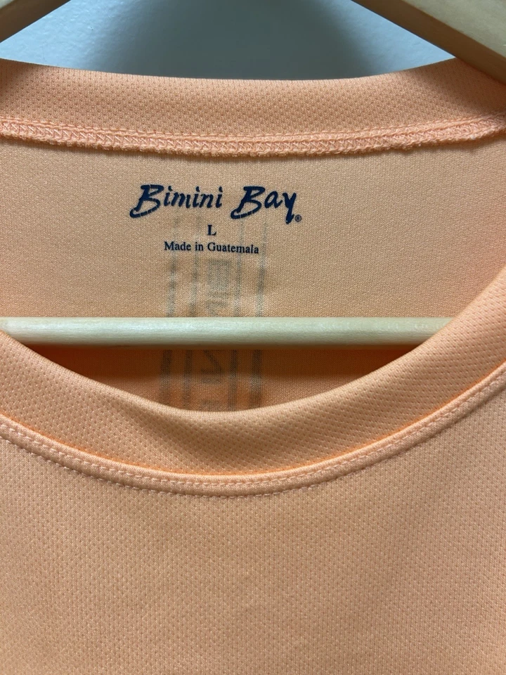 Bimini Bay 男式长袖橙色衬衫大号户外钓鱼滑雪划船 — 第 3/4 张图片