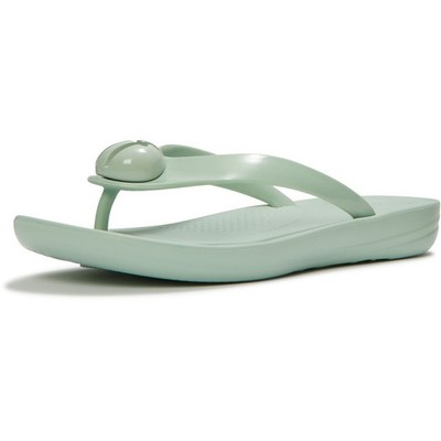 Fitflop iQushion Glossy-Button Polyurethan Damen Mint Whisper Flip Flops
