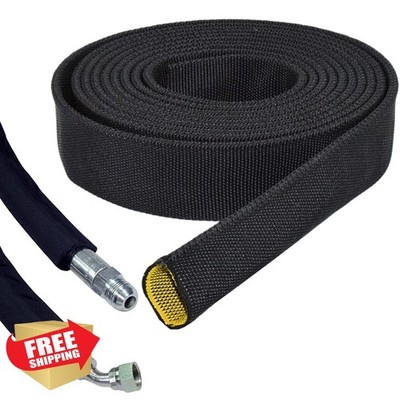 Electriduct 3/4'' 25ft Nylon Hose Guard Black Yellow Liner