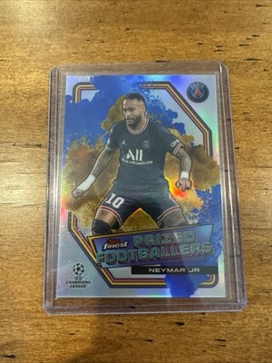2021-22 Topps Finest UCC Neymar Jr Blue Gold Fusion Prized Footballers SP