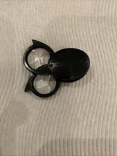 Bausch & Lomb Mini Dual Lenses Folding Pocket Magnifier 4x 5x 9x USA