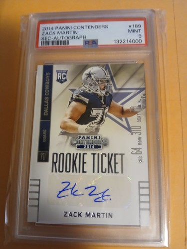 Zack Martin [Sec Autograph] #189 2014 Panini Contenders card
