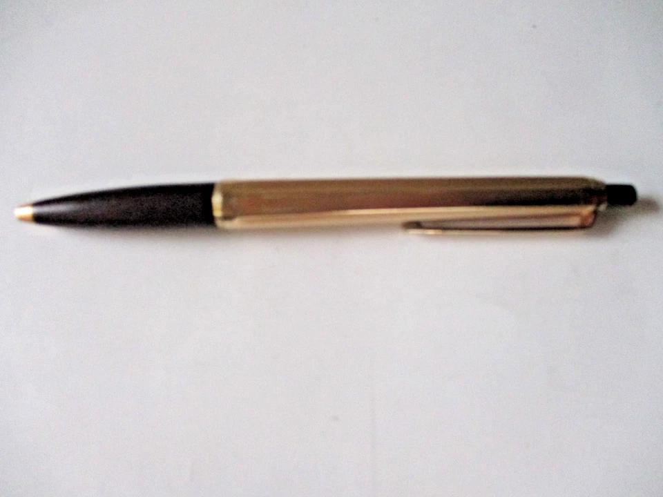 VINTAGE EPOCA BALLOGRAF BALLPOINT PEN IN WOOD AND ROLLED GOLD MADE IN SWEDEN - image 3 of 4