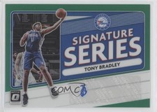 2020-21 Panini Donruss Optic Signature Series Green Prizm Tony Bradley Auto 10p1