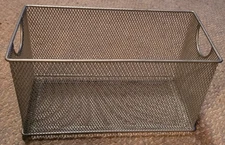 Metal Wire Storage Caddy Mesh Desktop Organization Office Letters DVD 10.5x5.5x6