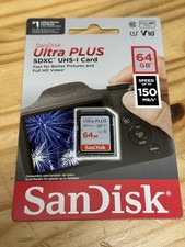 SanDisk 64GB Ultra Plus SDXC UHS-I Card Brand NEW Free Shipping 