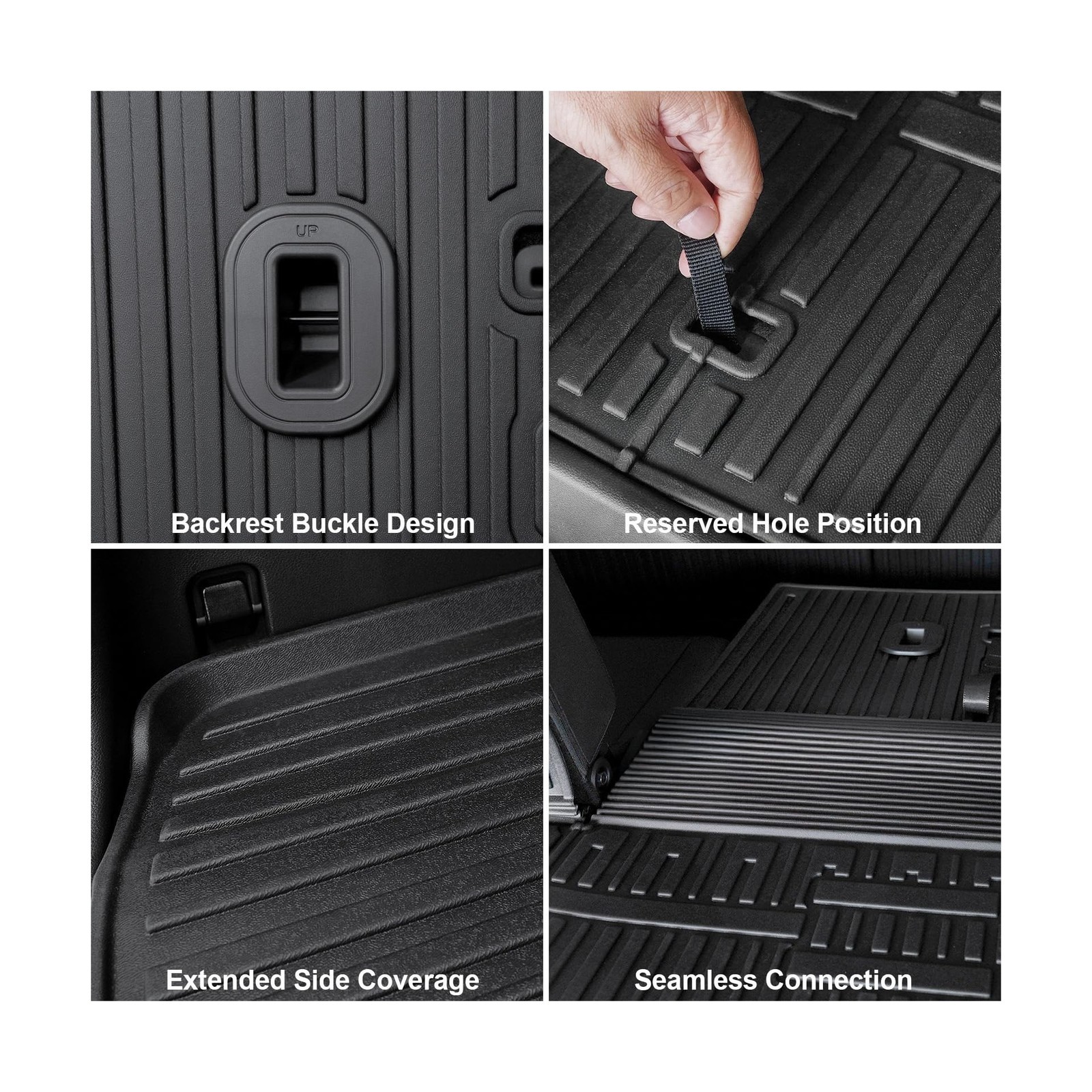 Floor Mats for 2024 2025 2026 Hyundai Santa Fe 6-Seat/7-Seat (Fit Hybrid and ...