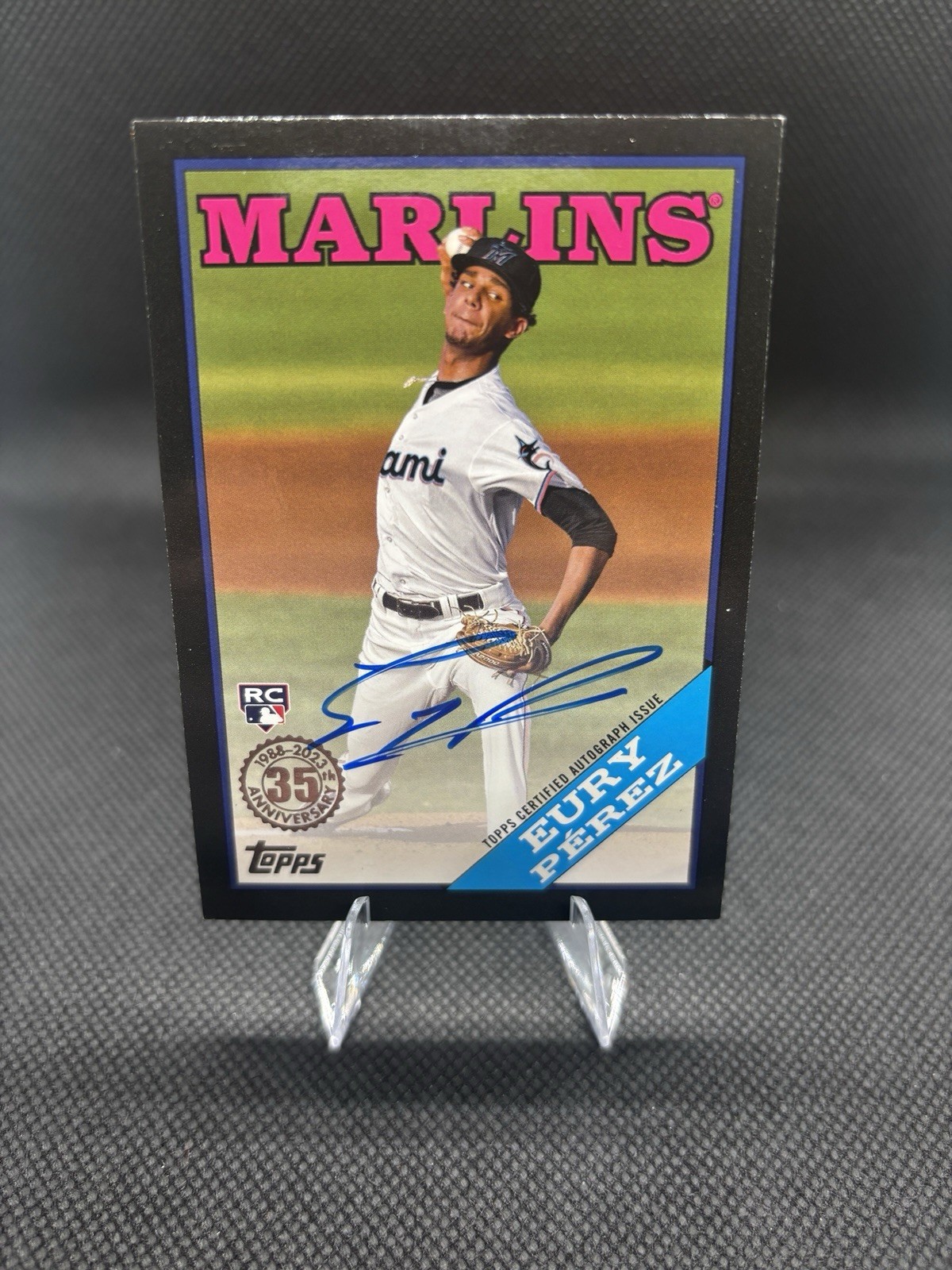 2023 Topps Update 1988 Autograph Black Eury Pérez 88BA-EP Marlins RC /199