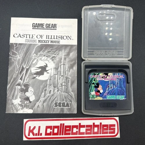 SEGA Game Gear: Castle of Illusion starring Mickey Mouse w/ Manual & Case TESTED
