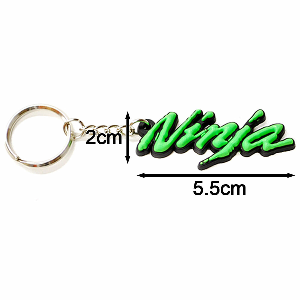 Motorcycle Key Chain Soft Rubber with Kawasaki Ninja Logo Non