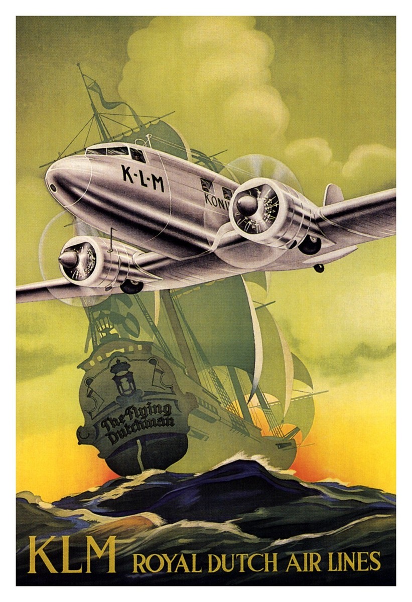 K.L.M  DUTCH AIRLINES パンフレット レトロ 希少 K.L.M DUTCH AIRLINES パンフレット レトロ 希少 Vintage poster